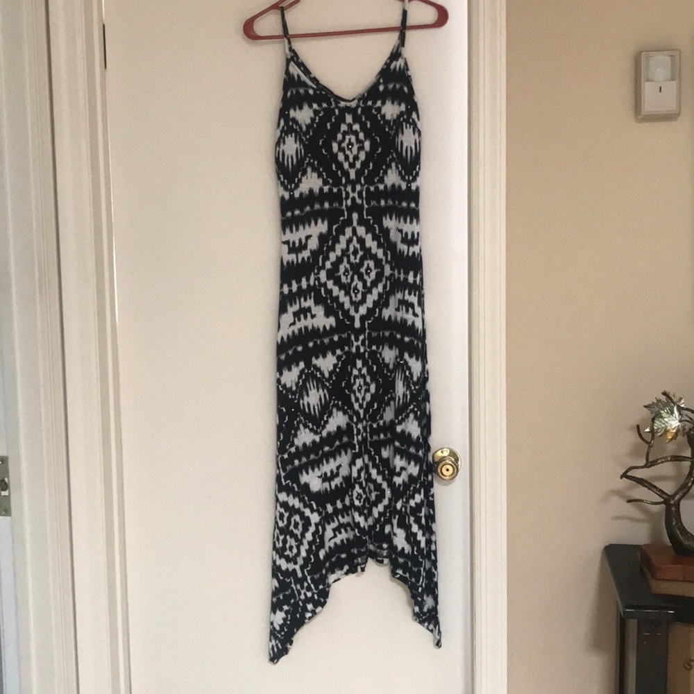 INC black and white maxi dress